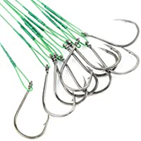 INTVN Pesca Anzuelos de Alto Carbono Anzuelos Ganchos de Pesca para Accesorios de Pesca para Agua Salada Agua Dulce…